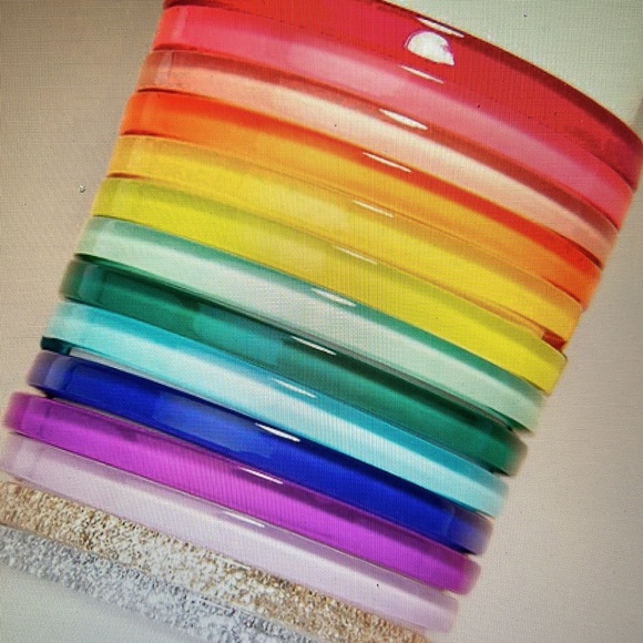 Zenzi Colorful Resin Bangle Bracelets - Picture 8 of 8